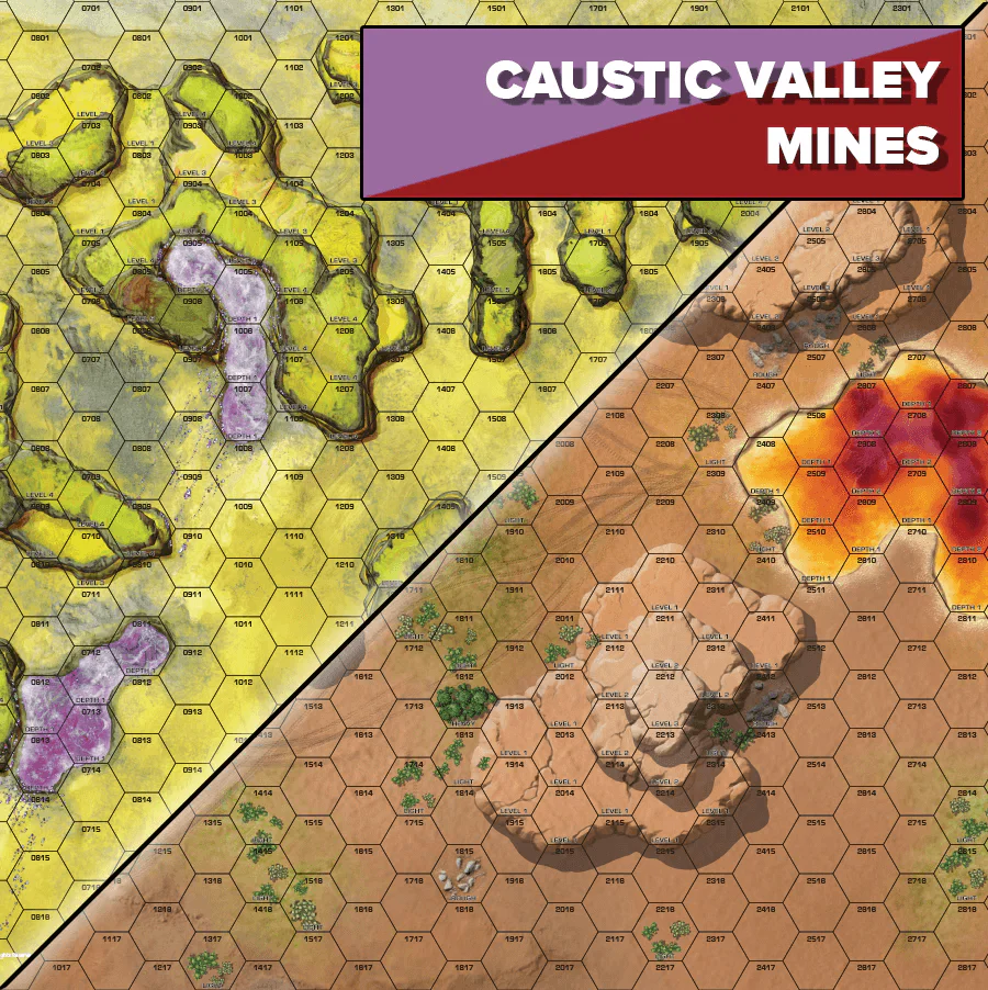 BattleTech: BattleMat: Alien Worlds - items - Caustic Valley/Mines