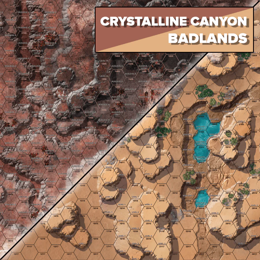 BattleTech: BattleMat: Alien Worlds - items - Crystal Canyon/Badlands