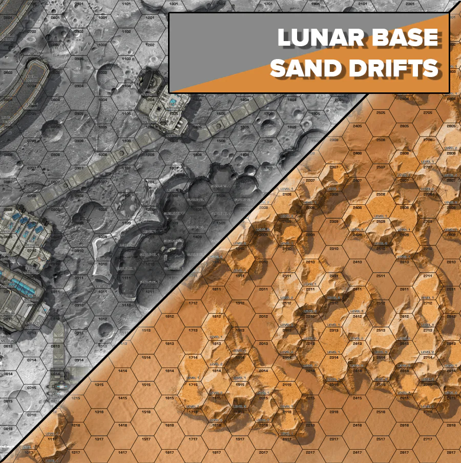 BattleTech: BattleMat: Alien Worlds - items - Lunar Base/Sand Drifts