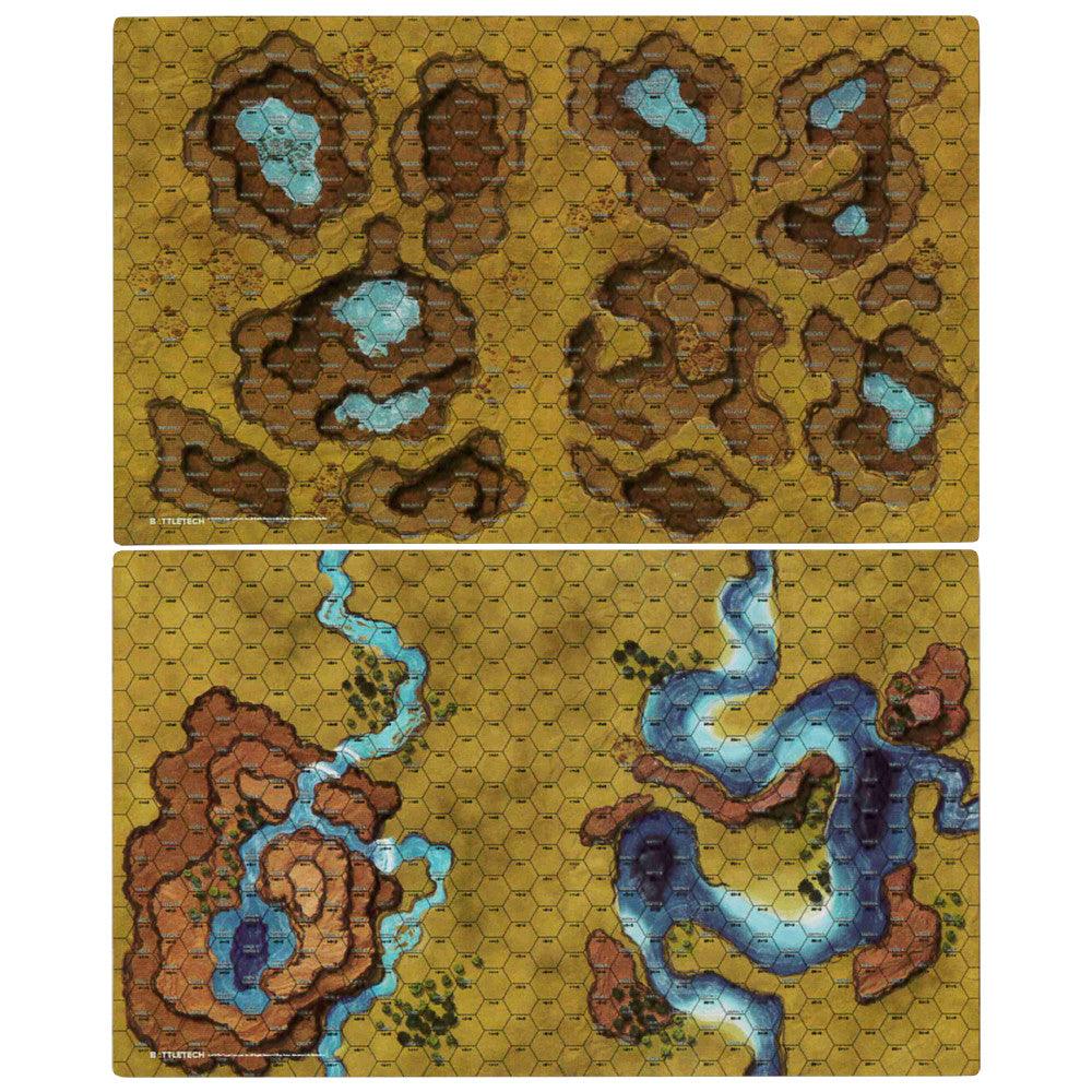 BattleTech: BattleMat: Savannahs - Sinkholes/Mountain Lake