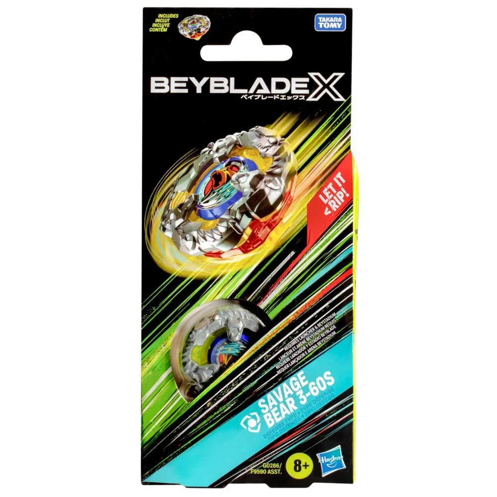 Beyblade - X - Savage Bear3-60S Top Booster Pack Set
