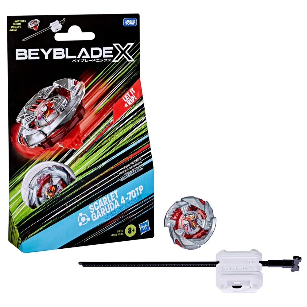Beyblade - X - Starter Top Scarlet Garuda 4-70TP BX Balance Type Top & Launcher