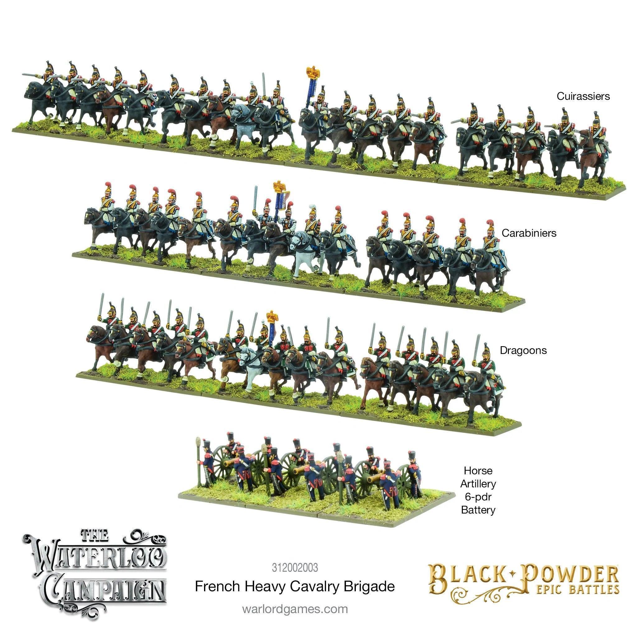 Black Powder Epic Battles: Waterloo - French Heavy Cavalry Brigade - Image 2