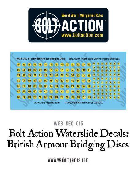 Bolt Action: British Armour Bridging discs decal sheet