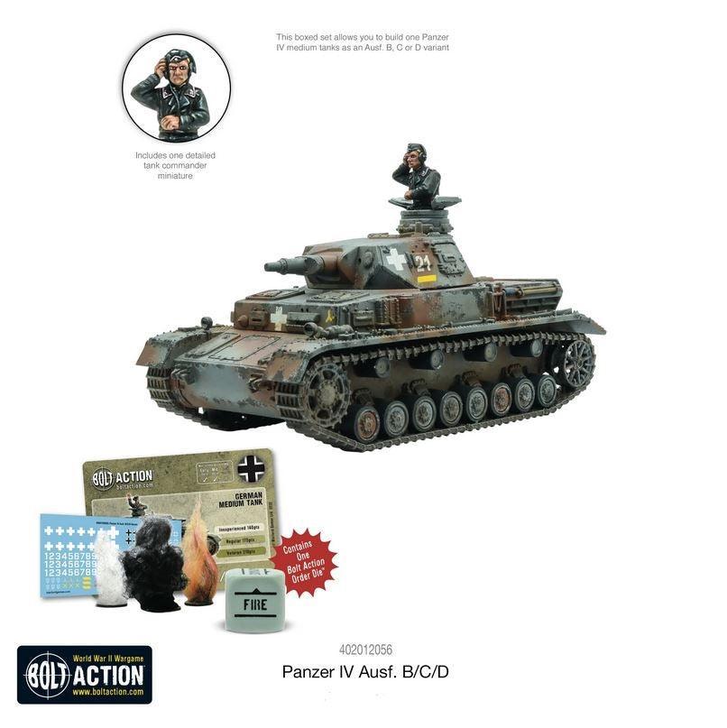 Bolt Action - Panzer IV Ausf. B/C/D Medium Tank (Plastic) - Image 3