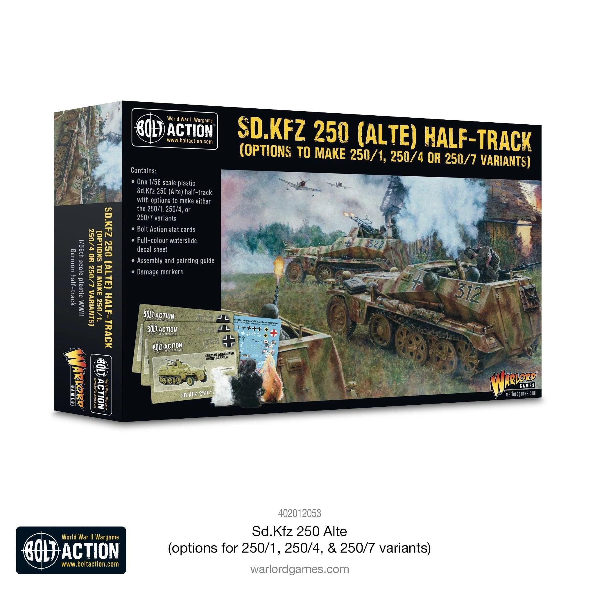 Bolt Action - Sd.Kfz 250 Alte Half-Track (Options For 250/1, 250/4 & 250/7 Variants) Plastic