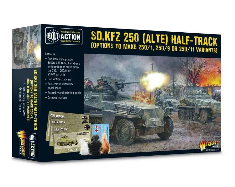 Bolt Action - Sd.Kfz 250 Alte Half-Track (Options For 250/1, 250/9 & 250/11 Variants) Plastic