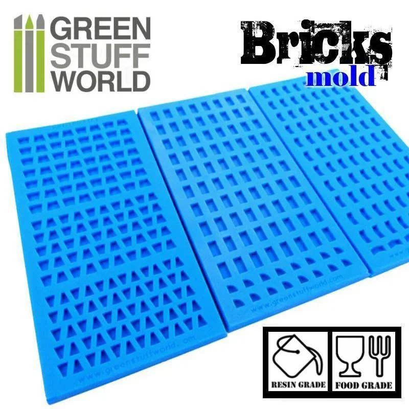 GREEN STUFF WORLD Bricks Texture Silicone mold - Image 2