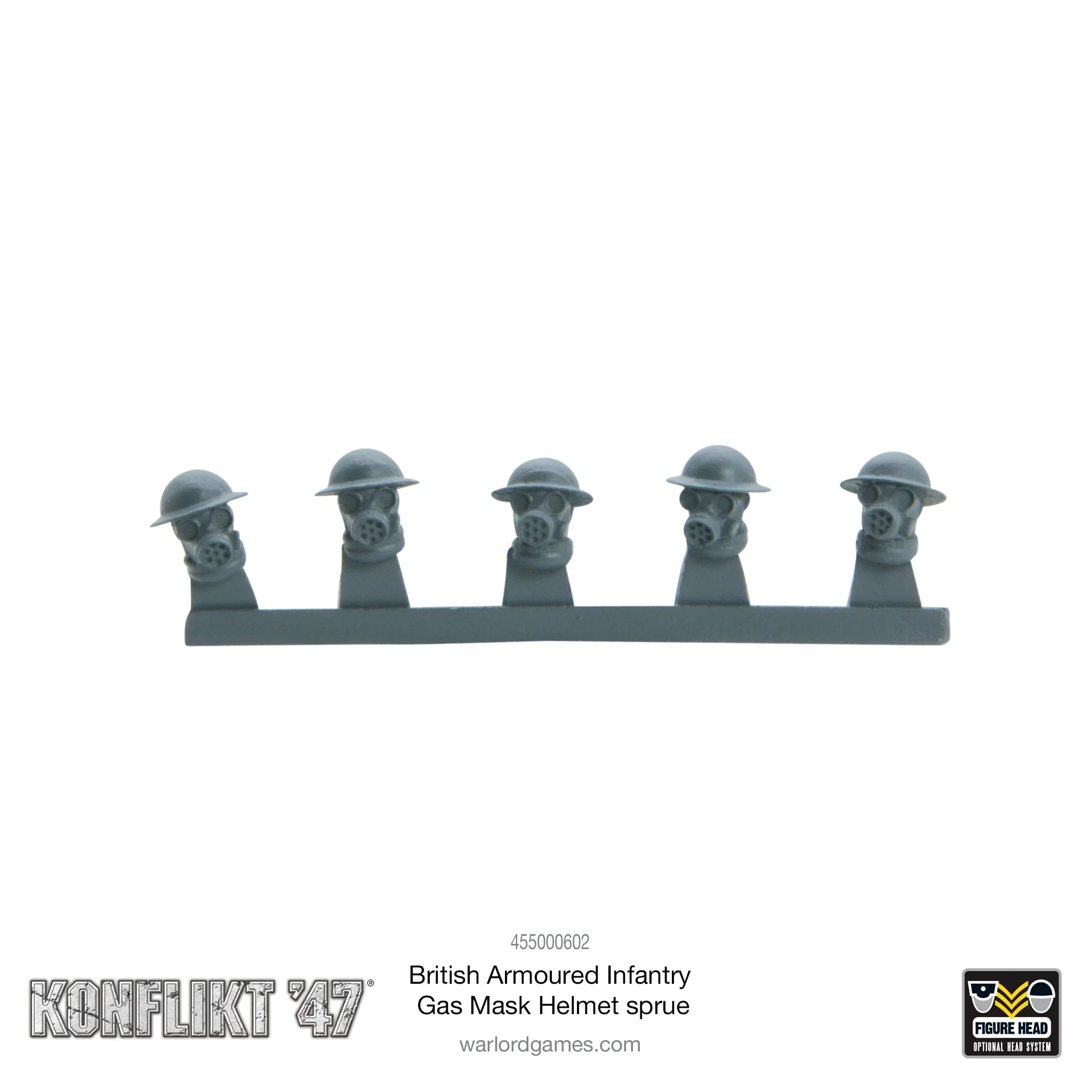 British Armoured Infantry Gas Mask Helmet Sprue
