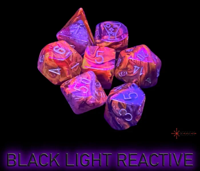 CHX 30064 Borealis Cosmos/gold Polyhedral 7-Dice Set (with bonus die) - Image 2