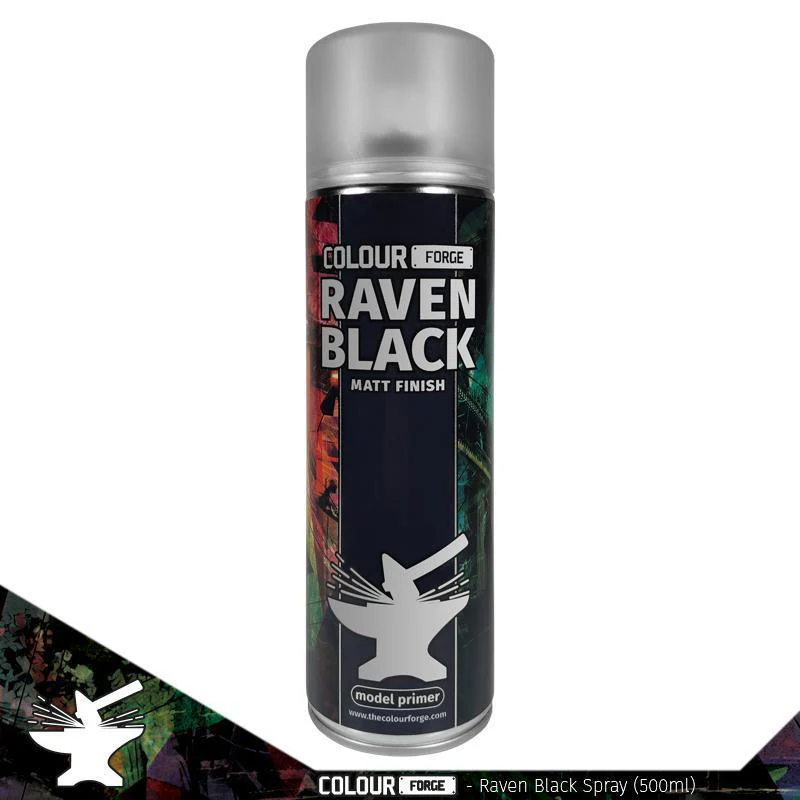 Colour Forge - Aerosol Spray Primer - Raven Black 500ml - PICKUP INSTORE ONLY