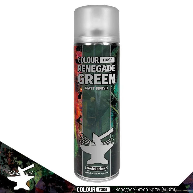 Colour Forge - Aerosol Spray Primer - Renegade Green 500ml - PICKUP INSTORE ONLY