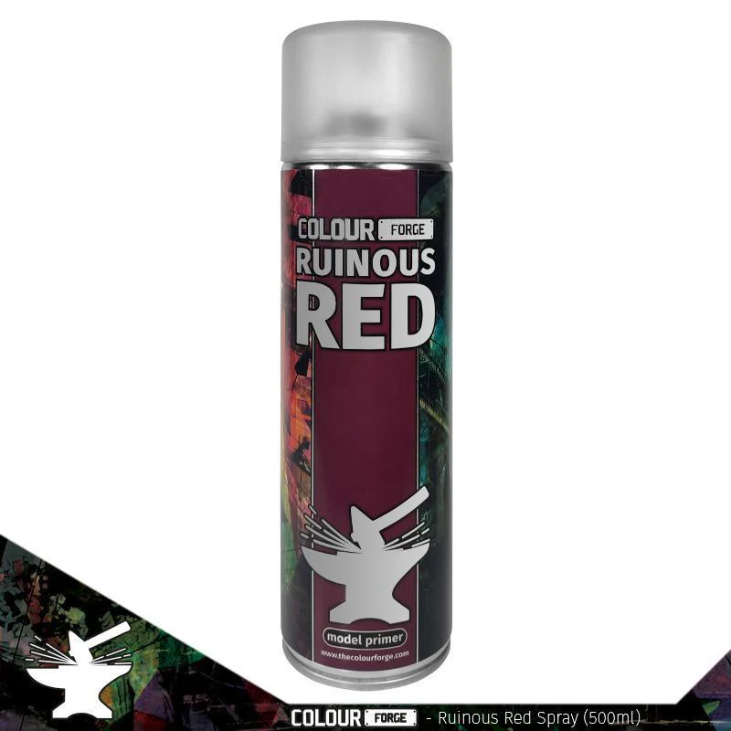 Colour Forge - Aerosol Spray Primer - Ruinous Red 500ml - Pre-Order - PICKUP INSTORE ONLY