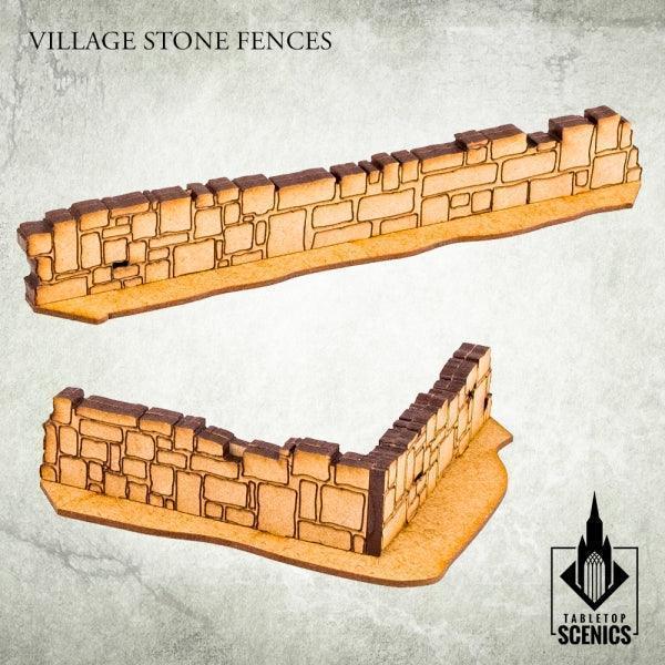 TABLETOP SCENICS Hospodars: Fantasy Dwarven Terrain - Village Stones Fences - Image 2