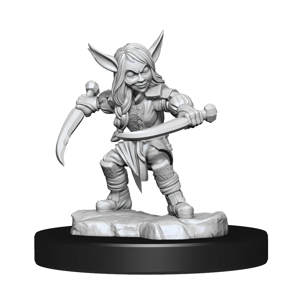 Critical Role Unpainted Miniatures Goblin Sorceror and Rogue Female - Image 2