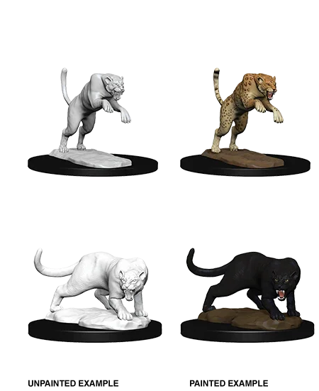 D&D Nolzurs Marvelous Unpainted Miniatures Panther & Leopard