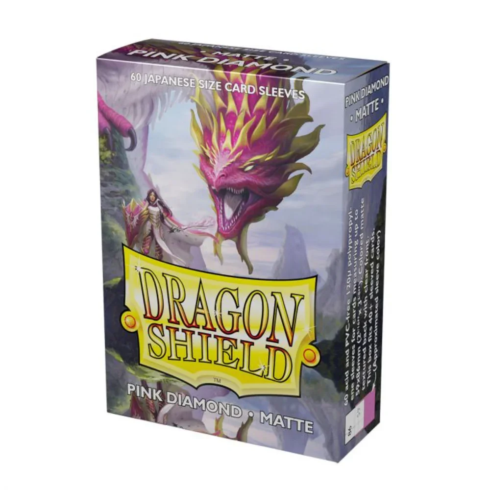 Dragon Shield: Japanese Size Sleeves β Matte β Pink Diamond