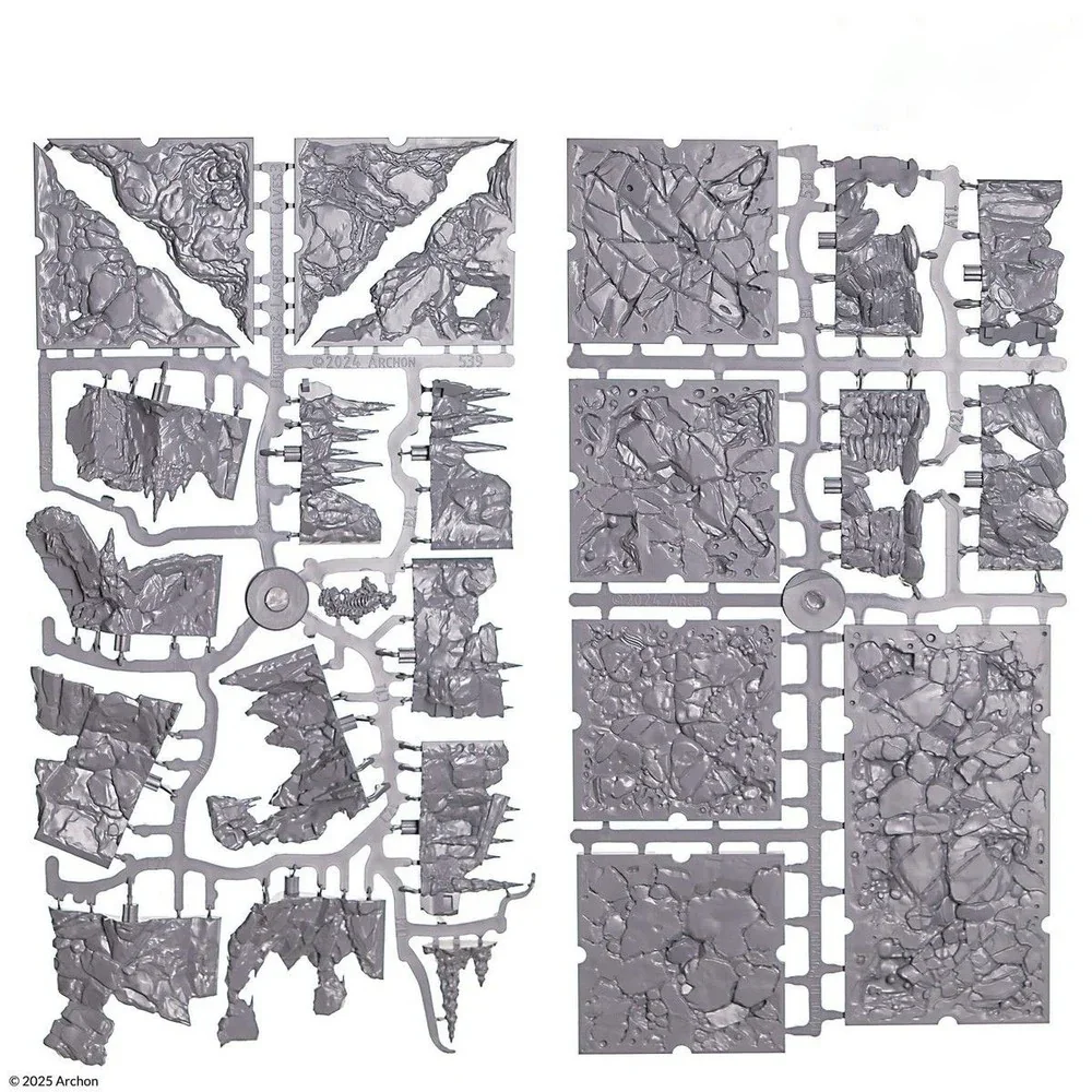 Dungeons & Lasers: Half-Height Walls - Rocky Caves: Unpainted - Image 6