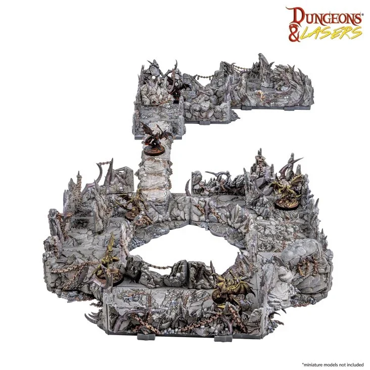 Dungeons & Lasers: Prismacast Pre-Painted Terrain - Demonic Caves Pre-Painted - Image 2