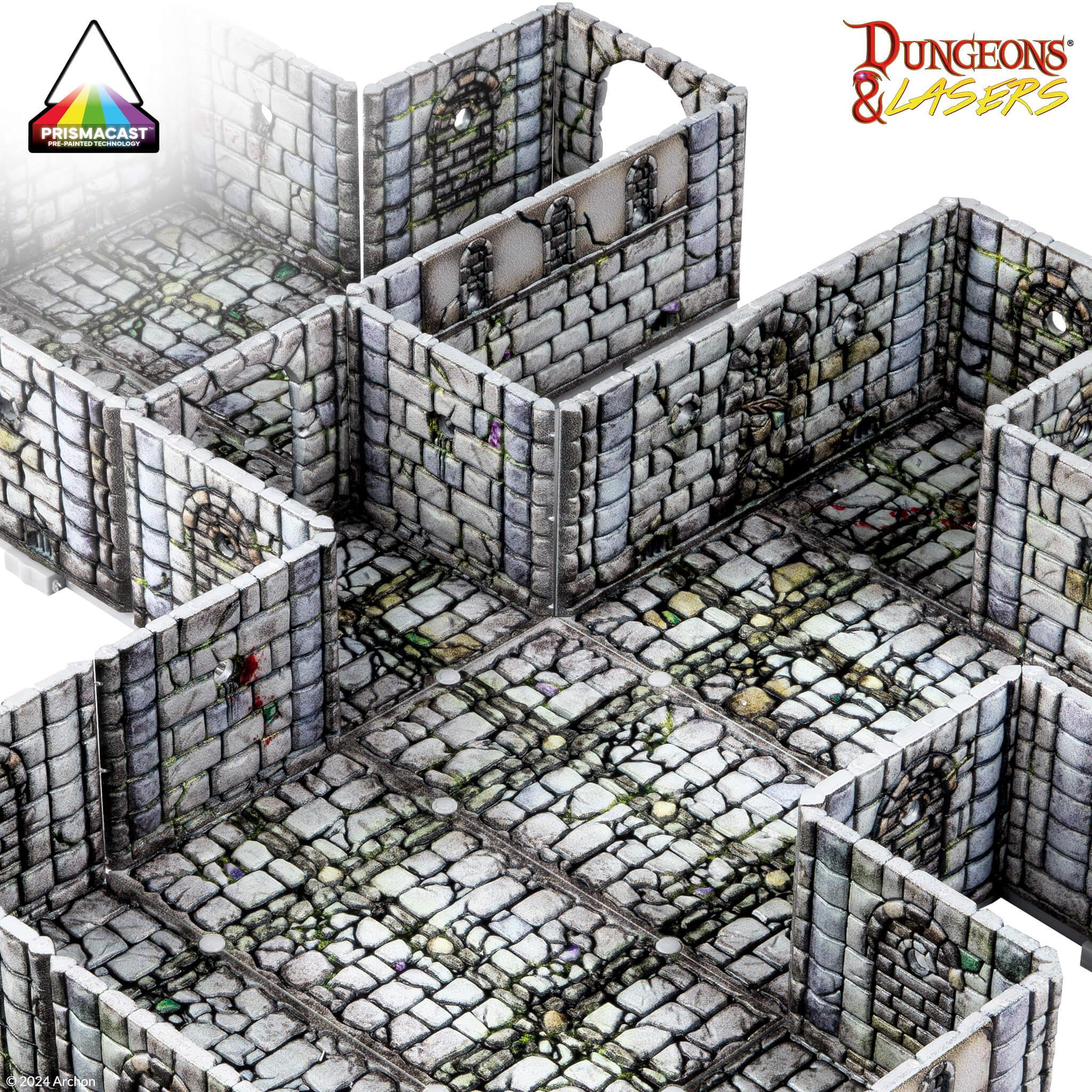 Dungeons & Lasers: PrismaCast Pre-Painted Terrain - Fantasy Dungeon: Pre-Painted - Image 2