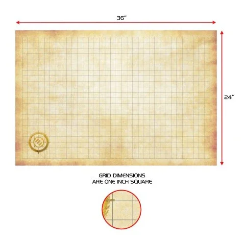 Enhance Tabletop - RPG Grid Mat Campaign Kit Parchment - Image 2