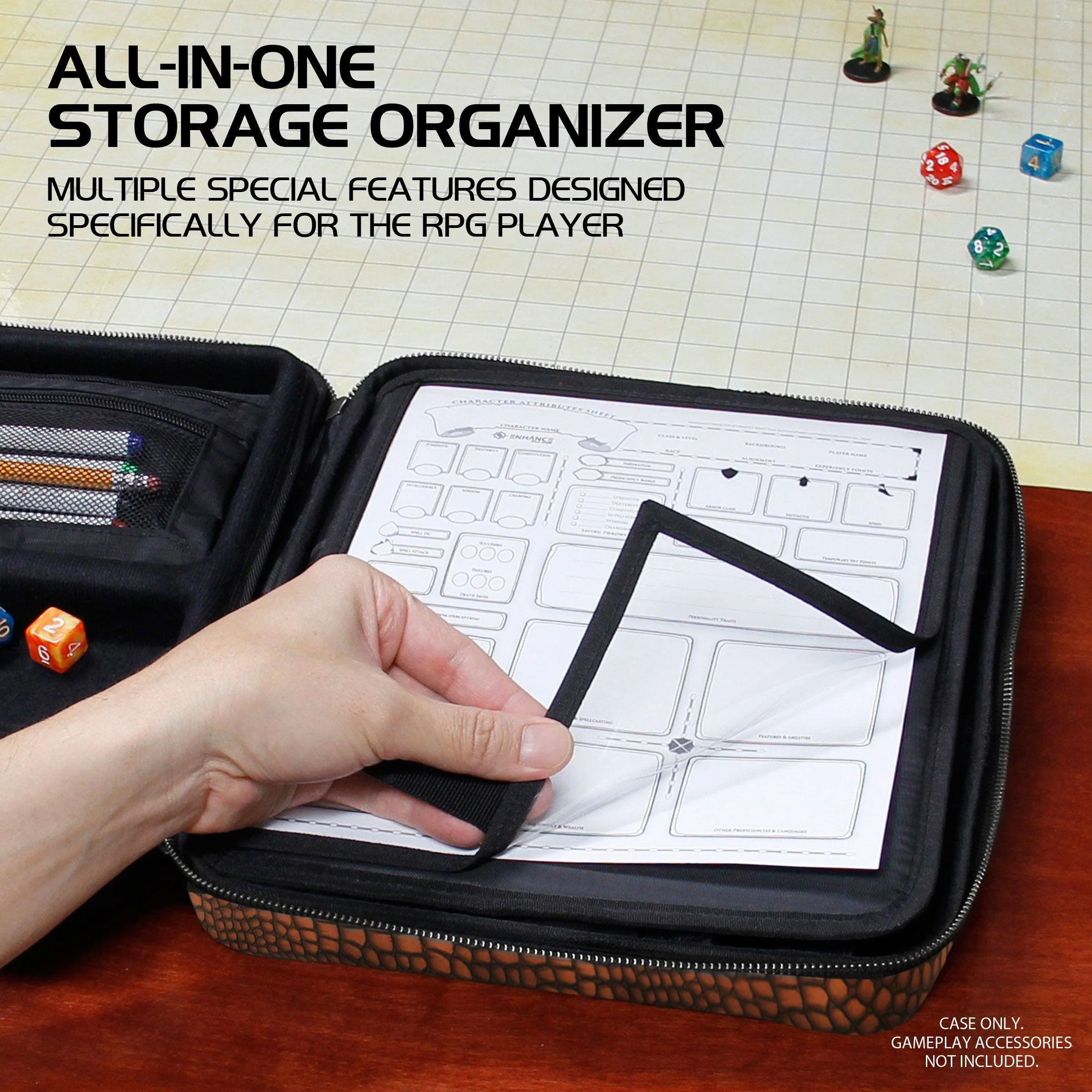 Enhance Tabletop Series - RPG Organizer Case - Brown - Image 7