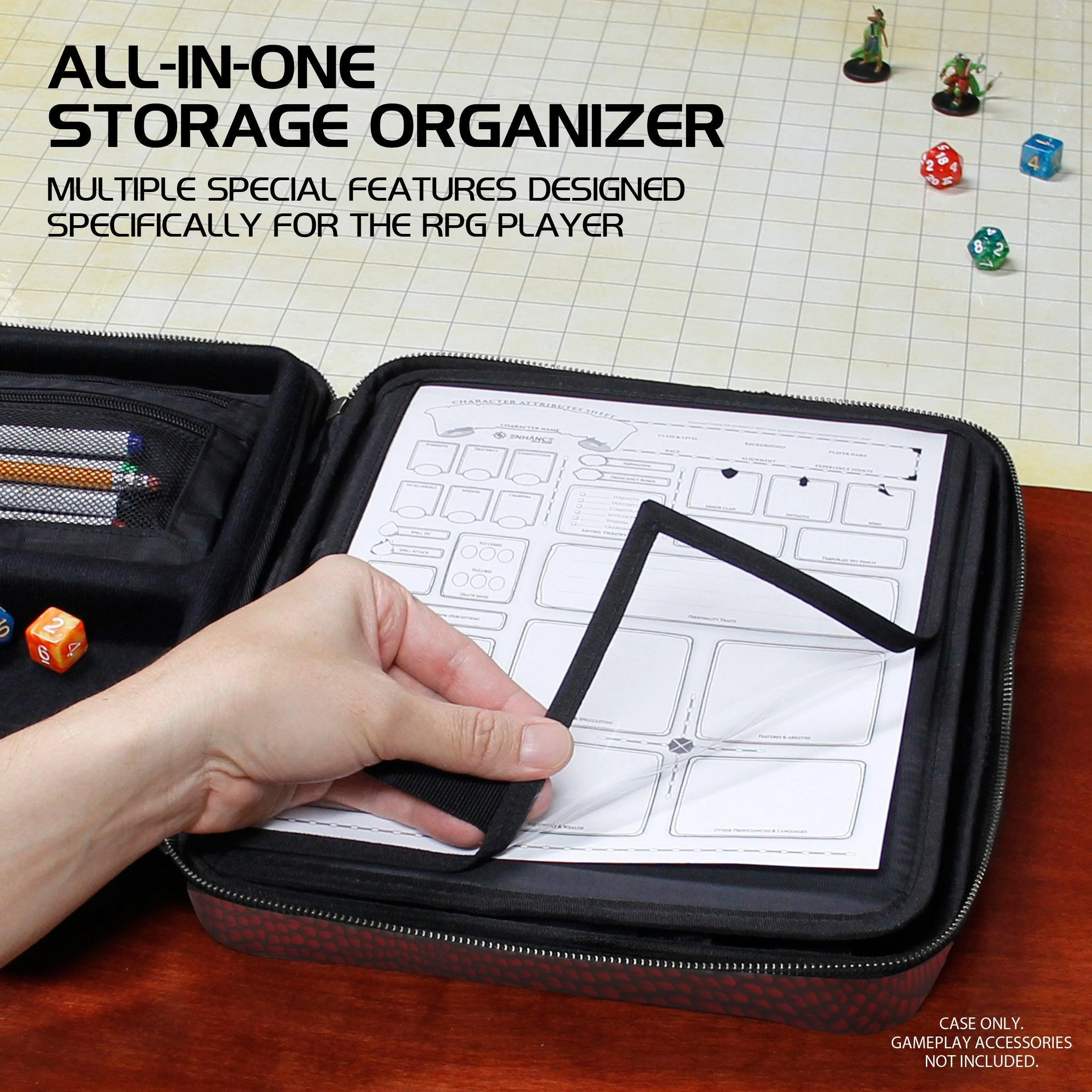 Enhance Tabletop Series - RPG Organizer Case - Gold - Image 6