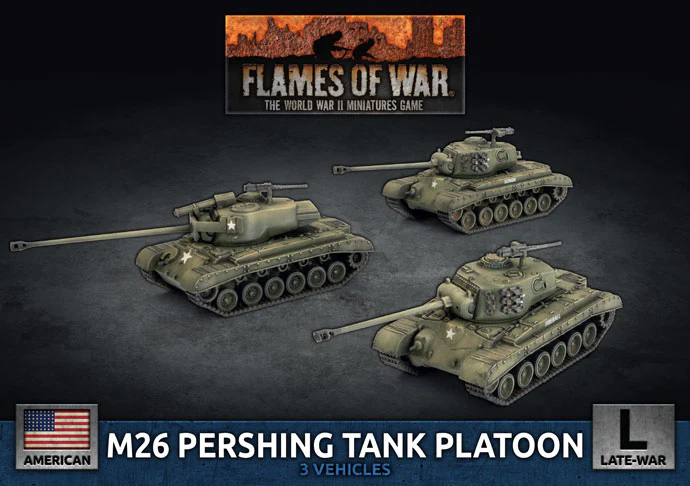 Flames of War: American: M26 Pershing Tank Platoon (x3 Plastic)