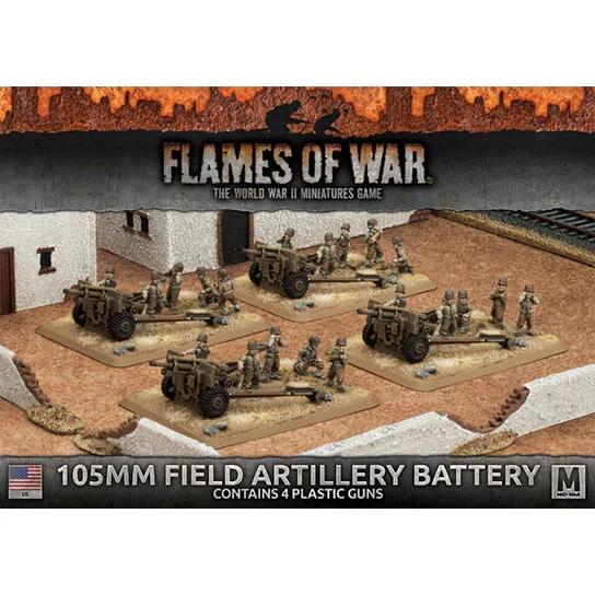 Flames of War: Americans: 105mm Field Artillery Battery (plastic)