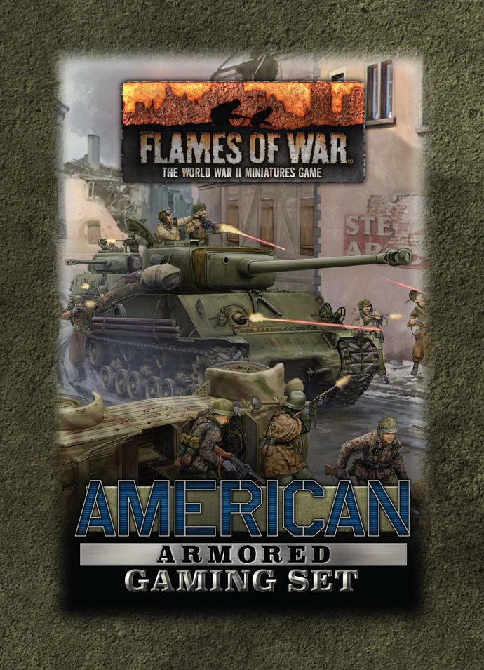 Flames of War: American Armoured Tin (x20 Tokens, x2 Objectives, x16 Dice)