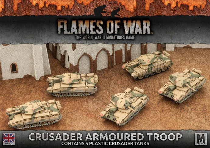 Flames of War: British: Crusader Armoured Troop (Plastic)