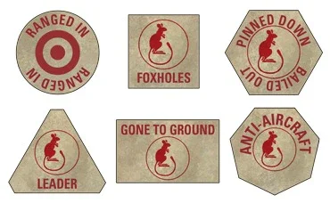 Flames of War: British: Desert Rats Tokens (x20)