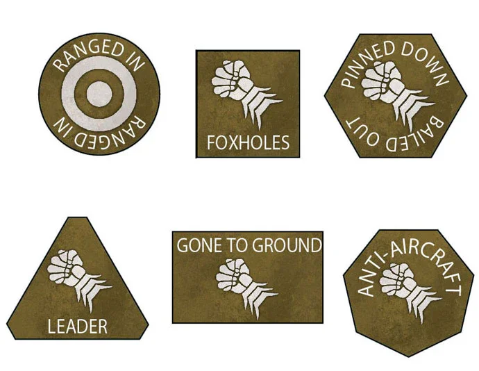 Flames of War: British: Flames of War: Armoured Fist Tokens