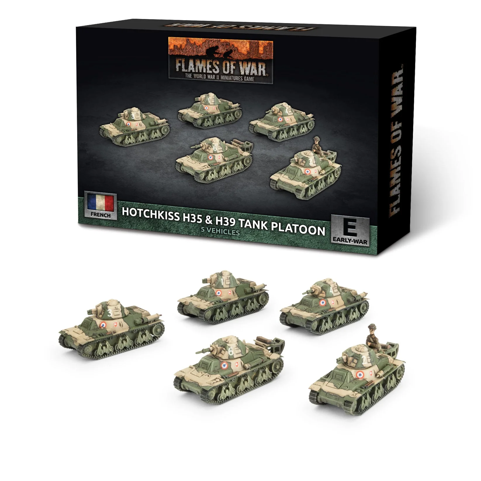 Flames of War: French: H35 / H39 Hotchkiss Tank Platoon (x5 Plastic)