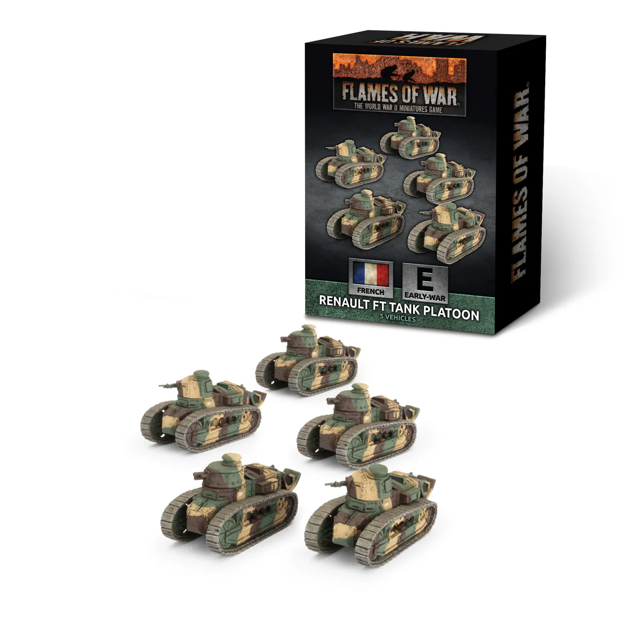 Flames of War: French: Renault FT Tank Platoon (x5)