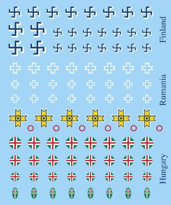 Flames of War: German: Axis Allies Decals (x4)