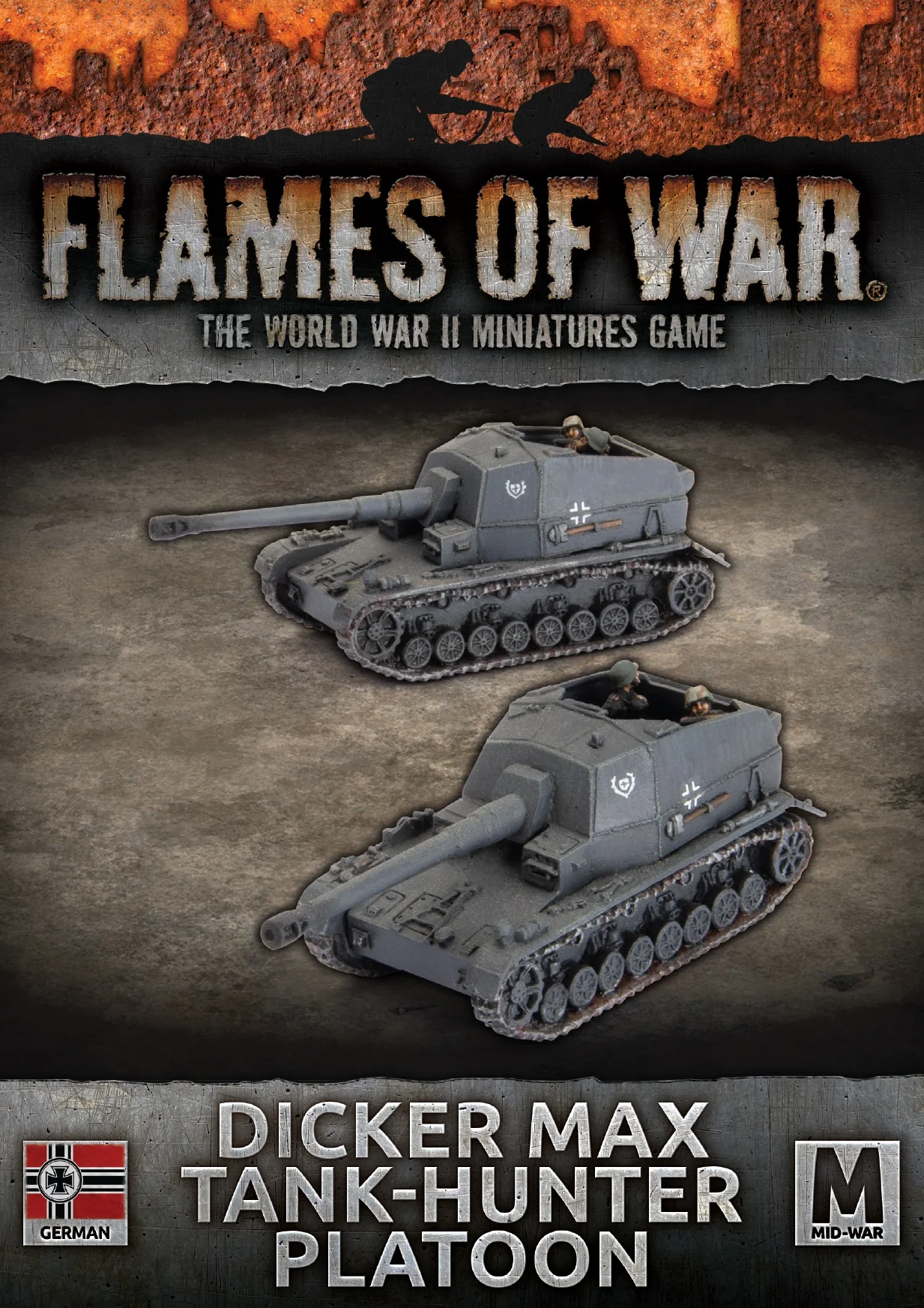Flames of War: German: Dicker Max Tank-Huner Platoon (x2)