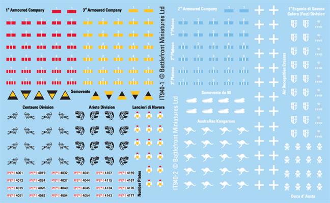 Flames of War: Italian Decals (x4)
