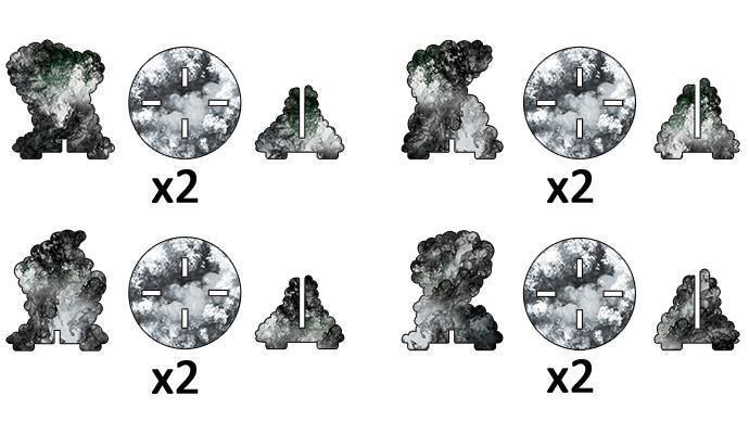 Flames of War: Smoke Bombardment Markers