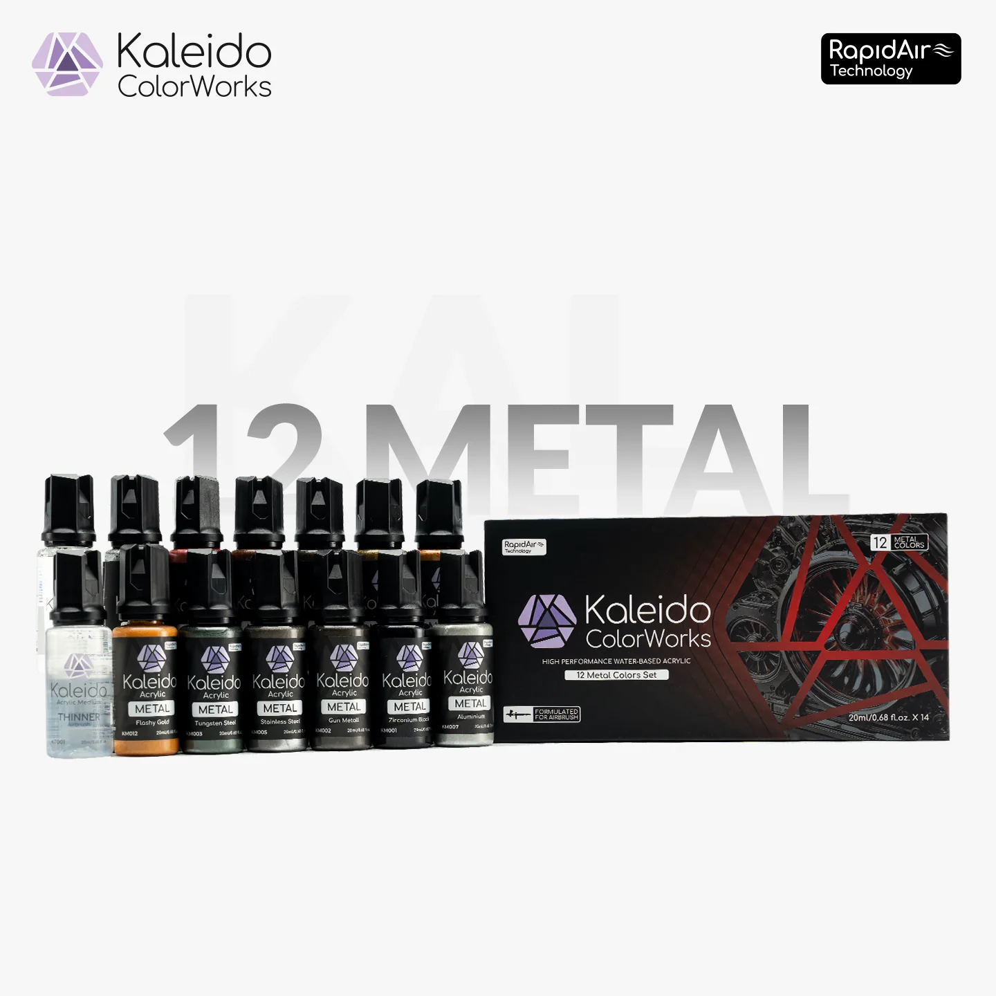 Gaahleri 12 Colour Metal Set