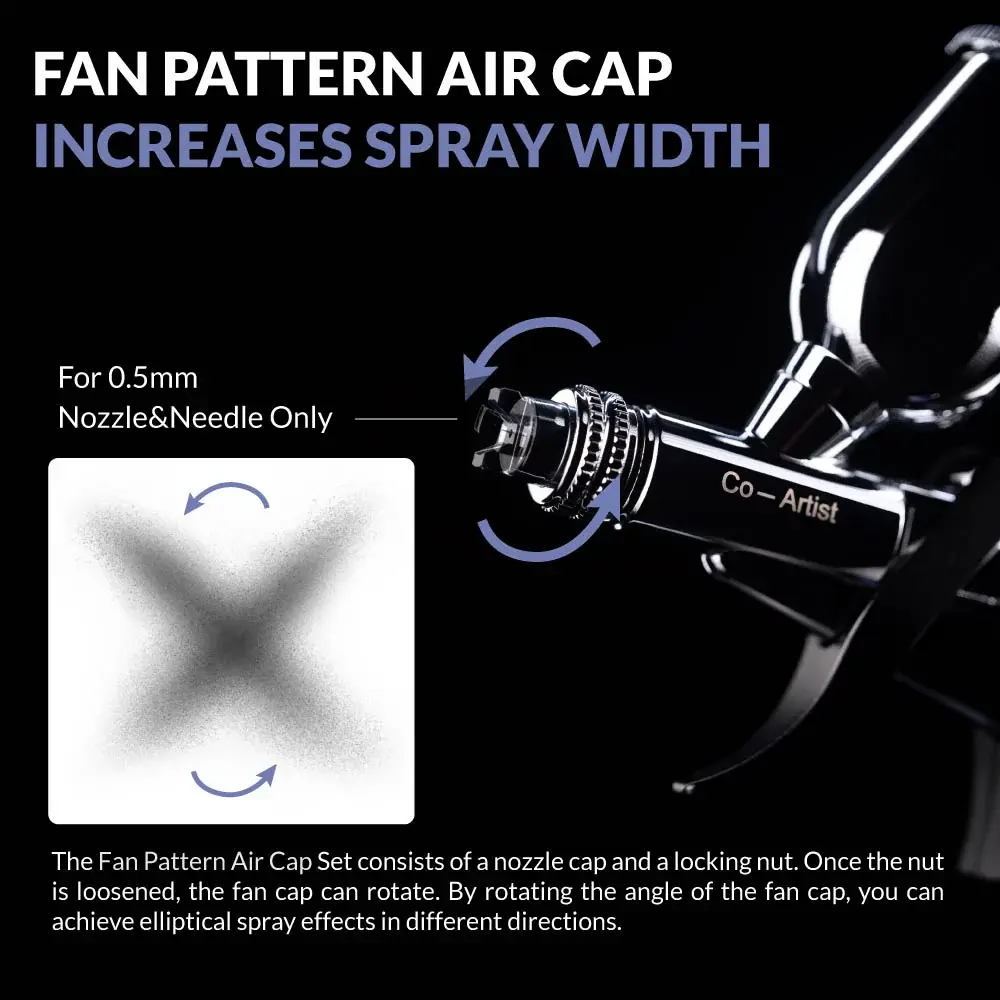 Gaahleri Airbrush Fan Pattern Air Cap for GHAC-Swallowtail - Image 4
