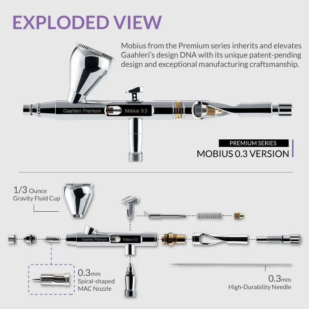 Gaahleri Airbrush Premium Series GHPM-Mobius 0.3mm - Image 5