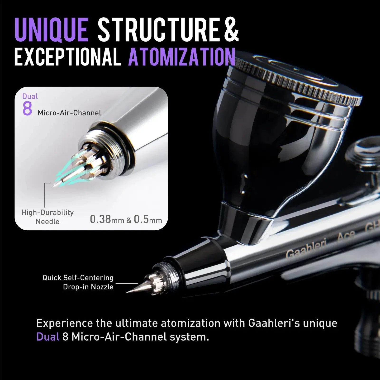 Gaahleri GHAC-98D Ace Series Airbrush - Image 5