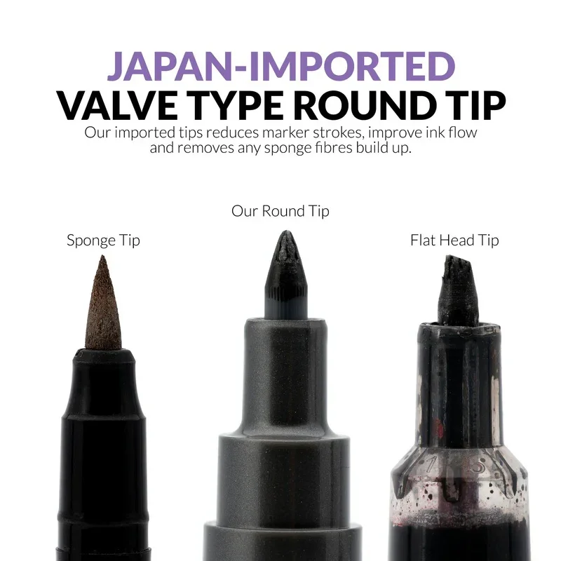 Gaahleri Water Based Acrylic Ink Metallic Series Markers - Image 4