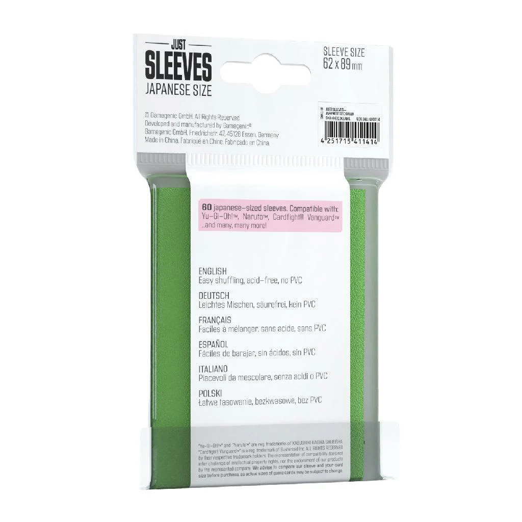 Gamegenic Just Sleeves Japanese Size Green - Image 2