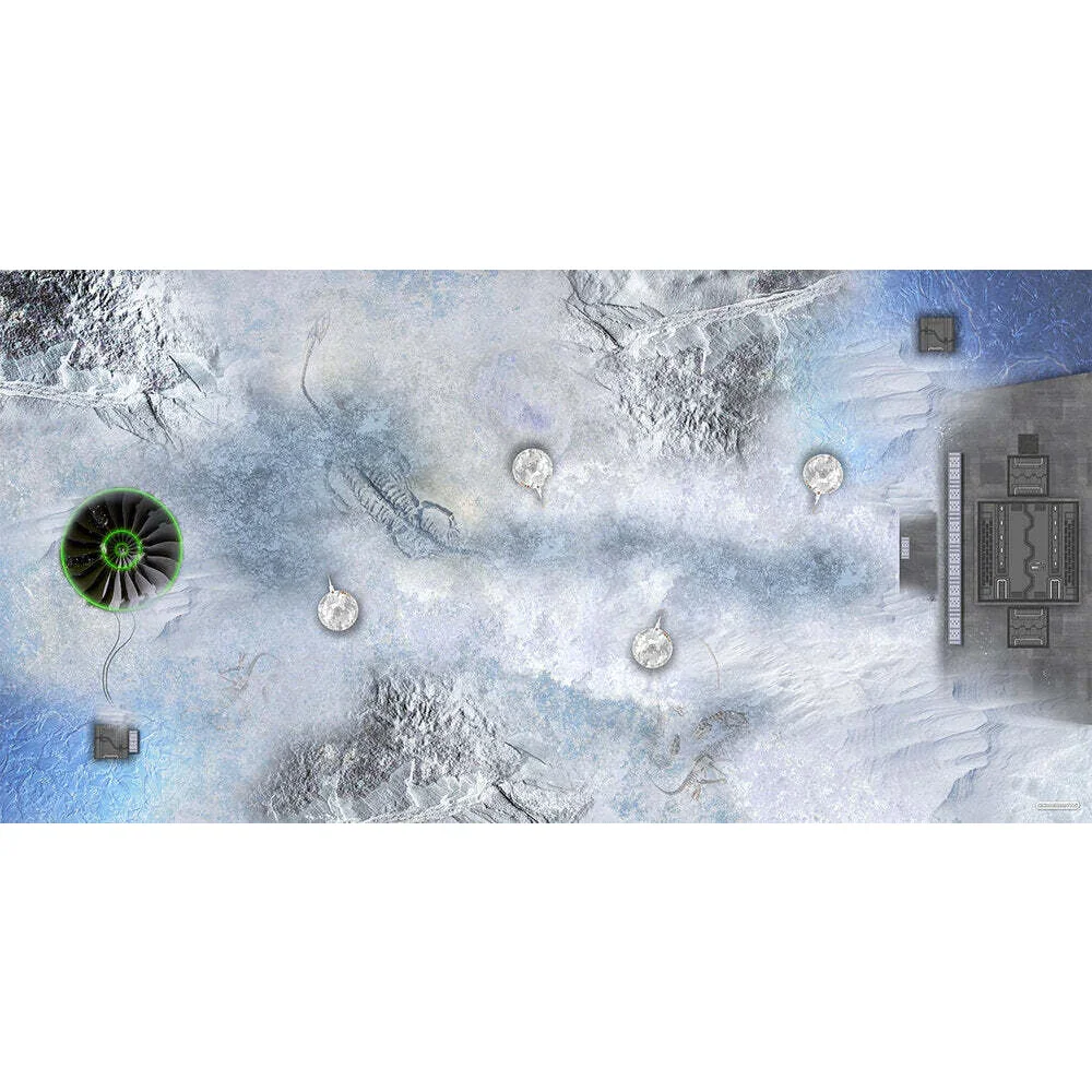 GamerMats: Outdoor Snow - XL Wargame Mat - 36" x 72 - Pre-Order