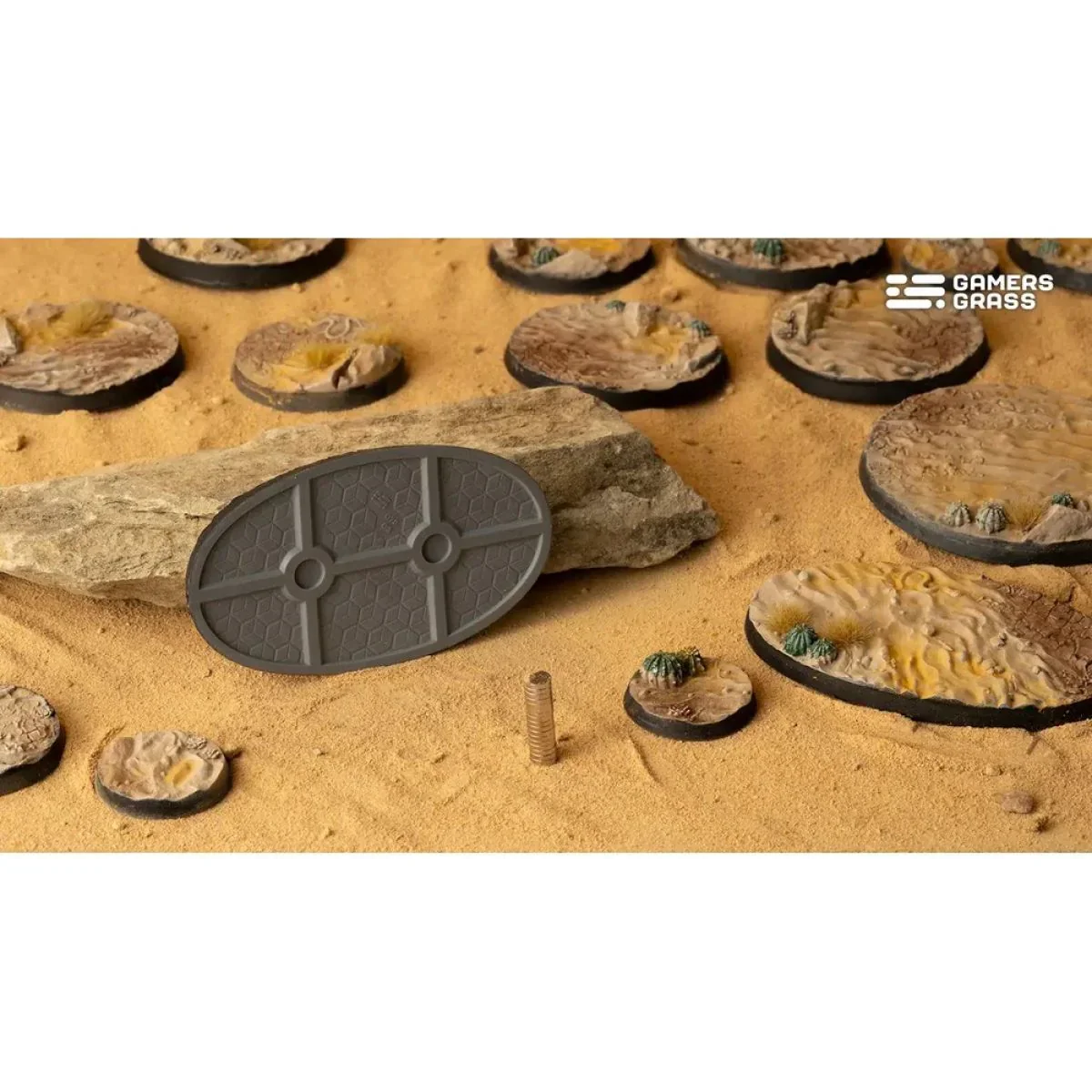 Gamers Grass - Battle Ready Bases - Deserts of Maahl - Oval 75mm (x3) - Image 3