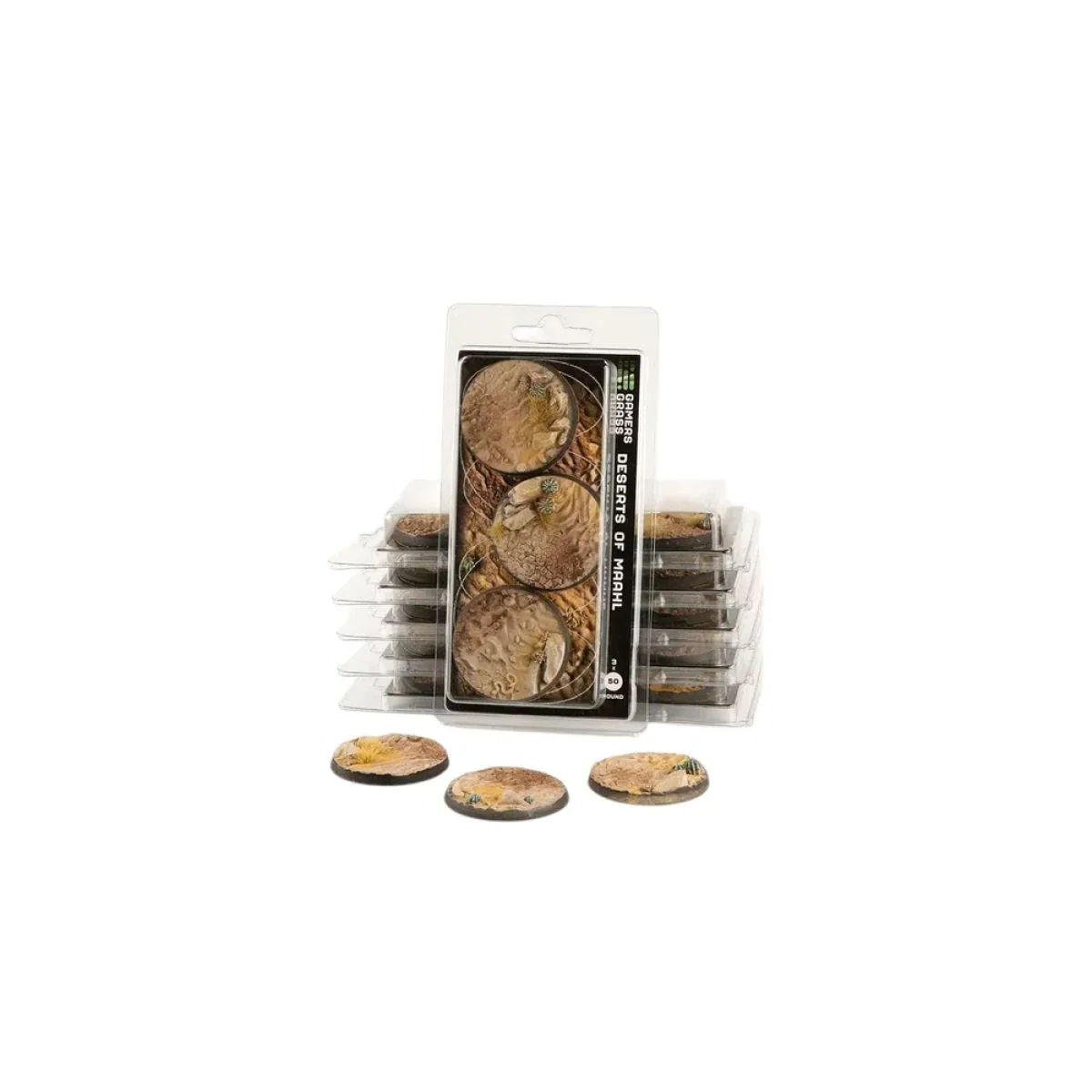 Gamers Grass - Battle Ready Bases - Deserts of Maahl - Round 50mm (x3)