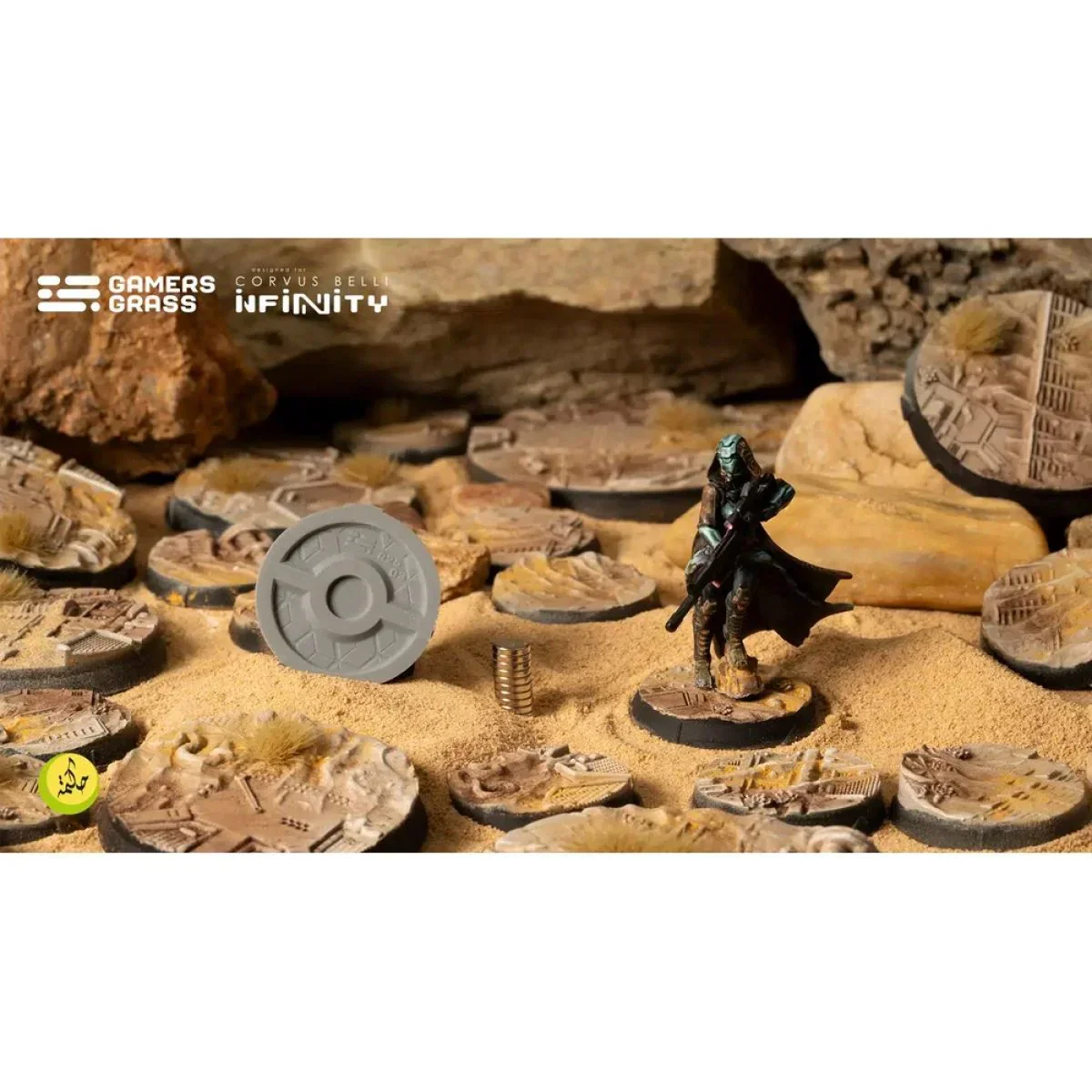 Gamers Grass - Battle Ready Bases - Dunes of Bourak - Round 25mm (8x) - Image 3