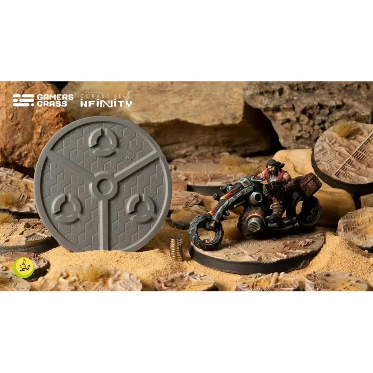 Gamers Grass - Battle Ready Bases - Dunes of Bourak - Round 55mm (2x) - Image 3